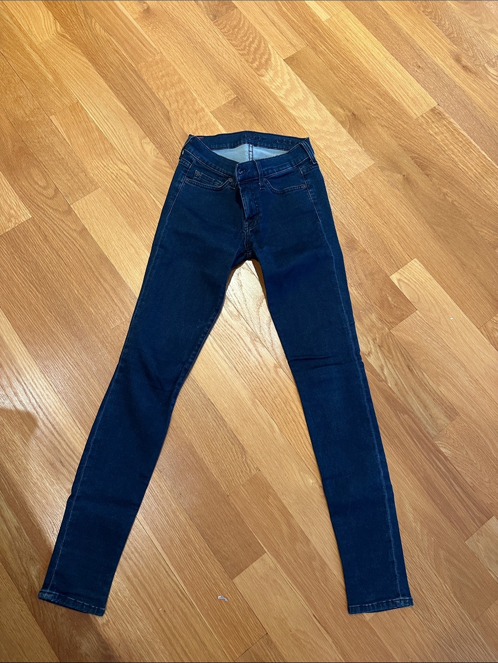 7 For All Mankind Women's Deep Indigo Skinny Jeans